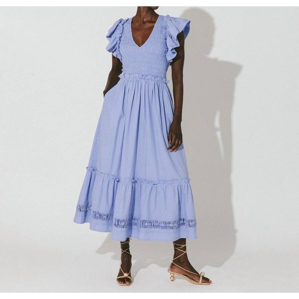 Cleobella Gladys Ankle Dress Periwinkle